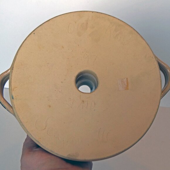 Vintage Artisan Pottery Chicken Cooker Seagrove NC Ceramics Pine cone and needle - Picture 9 of 9